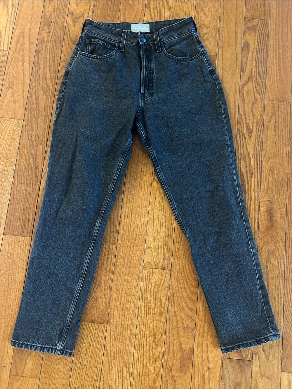 Everlane The Curvy ’90s Cheeky Straight Jeans Black 100% Organic Cotton